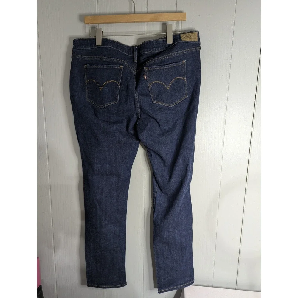 Levis San Francisco slight‎ curve skinny blue jeans womens 18W denim 5 pocket